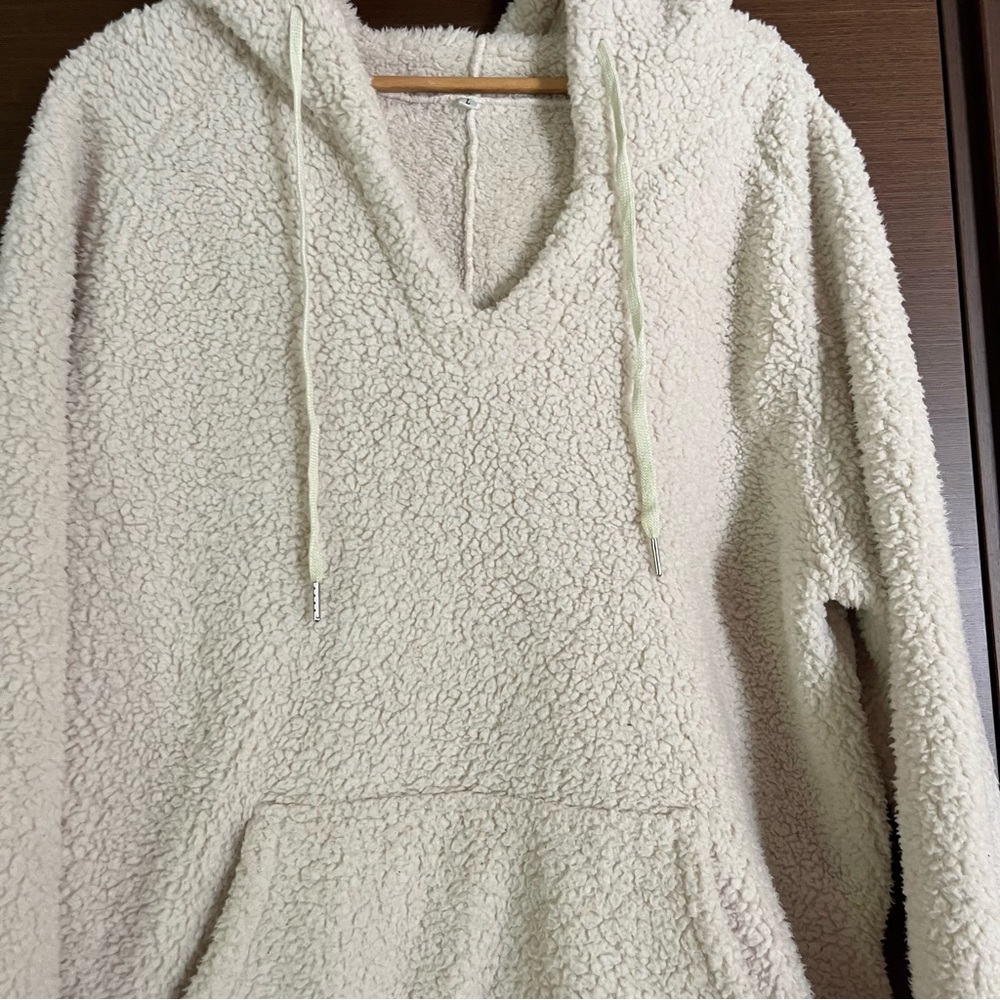 Forever 21 Drawstring Sherpa Oversized Hoodie - image 2